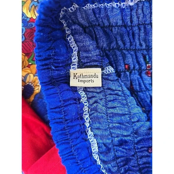 Kathmandu Imports Patchwork Pants Boho Peasant Hippie Festival Standard Size - Picture 15 of 16